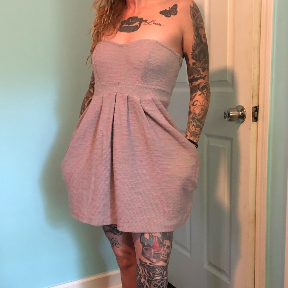 Tube top pocket dress